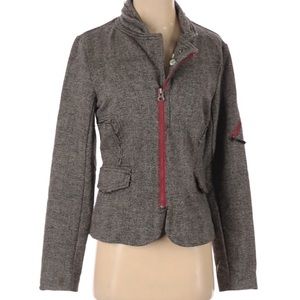 Free People Wool Moto Zip Blazer Jacket